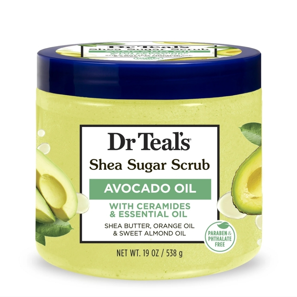 💚NWT Dr. Teal's - Shea Sugar Body Scrub - Avocado Oil w/Cermides💚19oz - Picture 1 of 2
